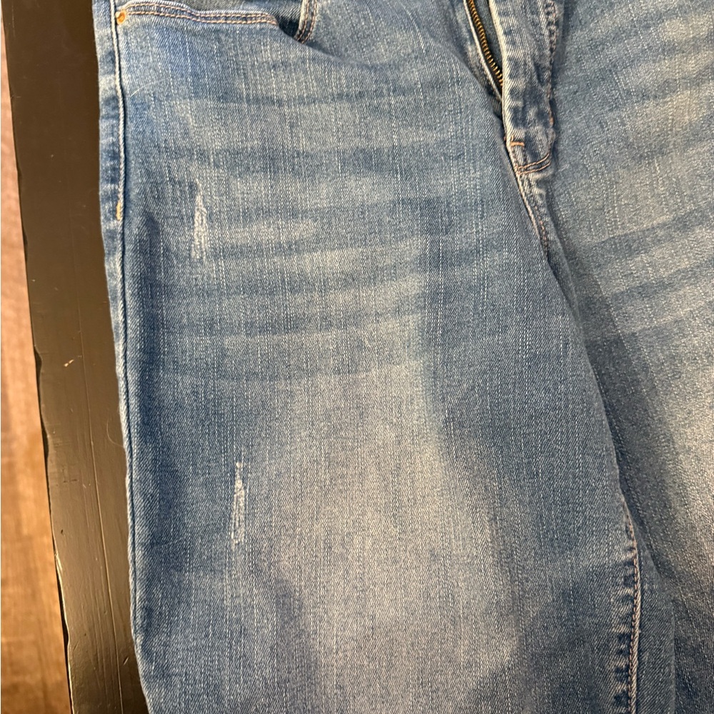 Nicole Miller Light Blue Distressed Ankle Jeans - Picture 3 of 5